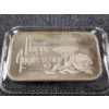 Image 2 : Vintage 1990 Silver Towne Happy Anniversary One Ounce .999 Fine Silver Bar 