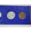 Image 4 : The WWII Coin & Stamp Collection 1944: 5 Coins in Binder Sheet w/ Info Card - Collectible 