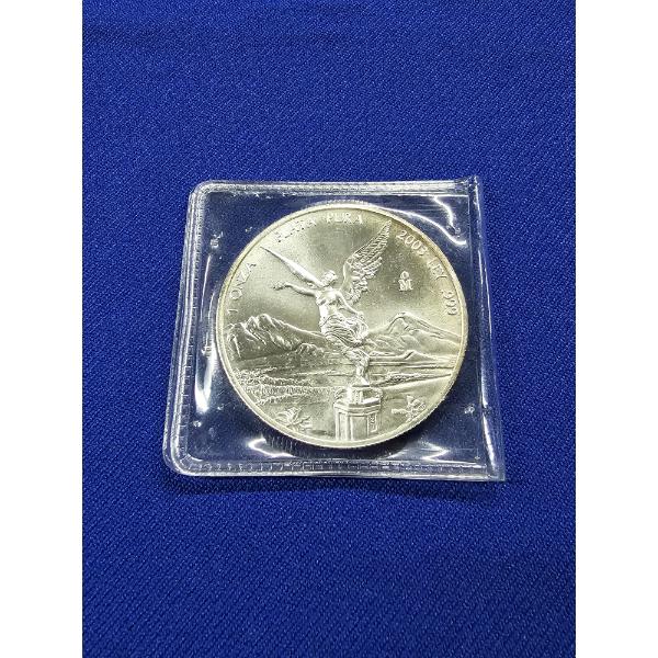 Stunning 2003 1 oz .999 Silver Mexican Libertad - With Protective Sleeve 