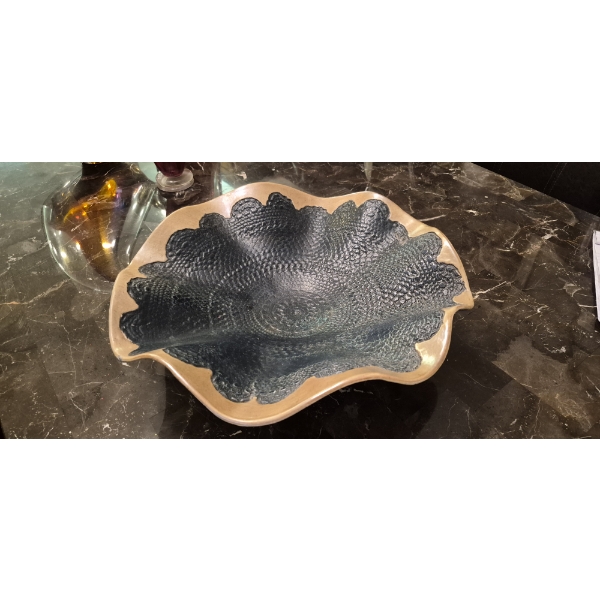 Craft Art Composite Ruffled Decorative Large Bowl 15 1/2"
