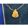 Image 3 : Vintage Hoover Gold-Filled Charm With Diamonds and Ruby on 14K Gold 18" Chain - TW: 4.9g
