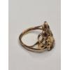 Image 7 : 14K Yellow Gold Art Nouveau Goddess Ring With Rubies & Diamond - Size 6 - Weight: 4.7g