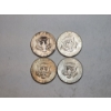 Image 2 : Lot of 4 1964 Kennedy 90% Silver Half Dollars