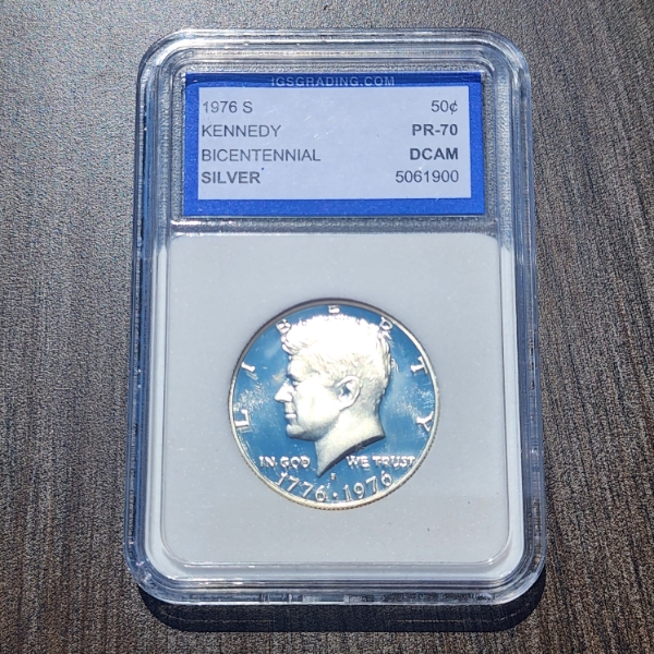 1976-S SILVER Bicentennial Kennedy Half Dollar IGS PF 70 DCAM