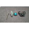 Image 2 : Assorted Costume Jewelry Including Turquoise Rings, Brooch & Bangle 