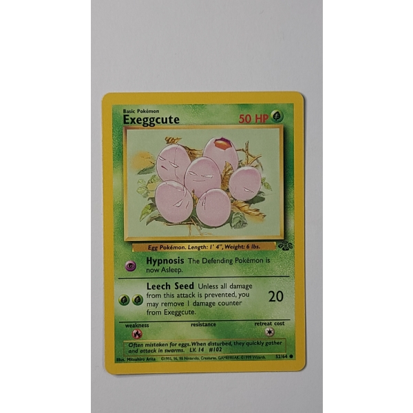 1999 Exeggute #52/64 Pokemon Trading Card From The Jungle Set - Near Mint