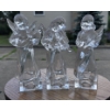 Image 1 : 3 Glass Angels - 8" Tall