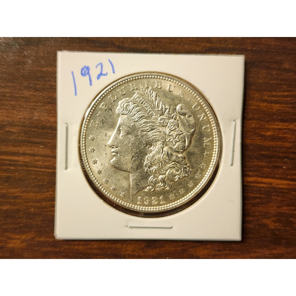 BEAUTIFUL 1921 United States Silver Morgan Dollar in Brilliant Uncirculated Condition!