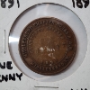 Image 2 : 1891 Masons Token One Penny Middlesboro, KY