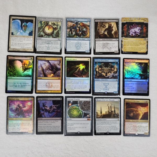 15 Assorted MTG Magic The Gathering Trading Cards Including Rare & Holo's