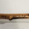 Image 4 : Handcrafted Wood Burned Joshua 24:15 Walking Hiking Stick With Textured Cross And Wrist Strap, 58"