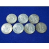 Image 4 : x7 Assorted Years 40% Silver Kennedy Half Dollars FV: $3.50
