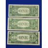 Image 8 : x3 United States 1957-B, 1957, 1935-E Blue Seal $1 Silver Certificates FV: $3.00