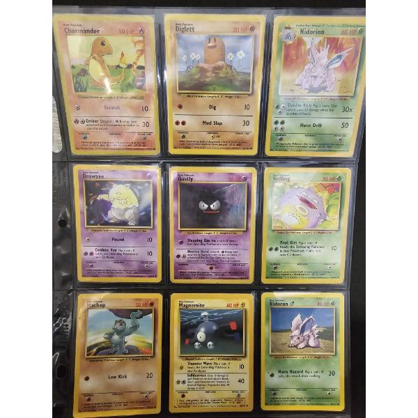 Lot of (9) Assorted Rare Vintage Pokemon Trading Cards