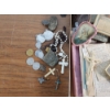 Image 3 : Large Lot of Assorted Religious Items: Photos, Books, Beads, Tokens - See Photos! 