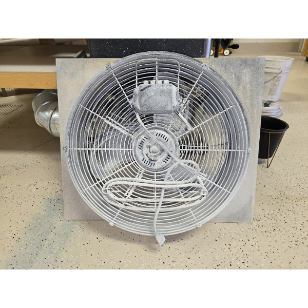 21.5" Diameter Exhaust Fan - Backing is 28.5x23.5