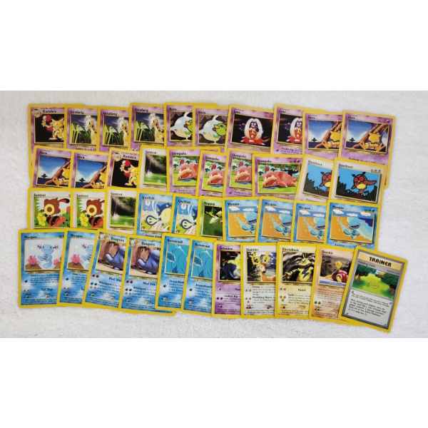 Large Collection of 41 Assorted Vintage Pokemon Trading Cards ~ All in Near Mint Condition!