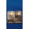Image 1 : (2) 1 ADVP oz .999 Fine Copper Bars With Buffalo Motif