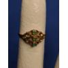 Image 2 : 10K Gold Ring With Emeralds & 10K Gold Open Setting Ring With Clear Stones -Total Weight: 3.5g