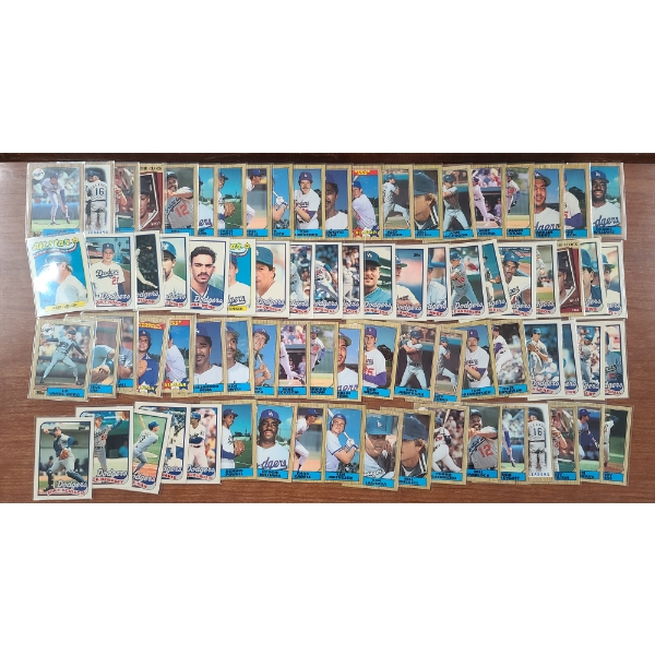 80 Assorted Late 1980's  LA Dodgers Baseball Trading Cards - NM Condition! 