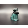 Image 3 : Degenhart Dogs - Dark Blue/Green - Adorable Uranium Glass Dog Figurine - ~2.5 inches 
