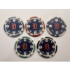 Image 1 : 5 - RARE Detroit Tigers Baseball MLB Clay Poker Chips - Mint Condition - Complete Set