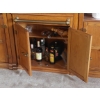 Image 7 : Fantastic 3 Pc Set - Solid Oak LR Cabinet Set With Center Slide Out Bar - Superb