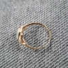Image 4 : 10K Yellow Gold Ring Ft. Nice Translucent Blue Stone ~ Size 5 ~ Weighs 1 Gram Total