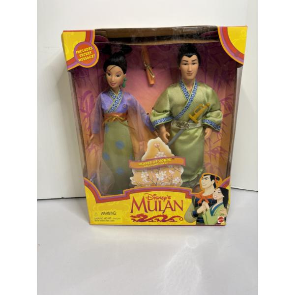 Disney's Mulan Dolls - Mulan and Shang - Hearts of Honor in Original Packaging - Mattel 1997