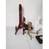 Image 2 : Lot of Decor: Vintage Mirror Stand, Easels, Deer & Bird Figurines, Mozart Coin Decor