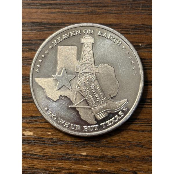  1 oz Silver Trade Unit round - One Troy Ounce - Texas 