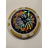 Image 2 : Incredible West Virginia Mountaineers Officially Licensed 11.5 Clay Holographic Poker Chip - Mint