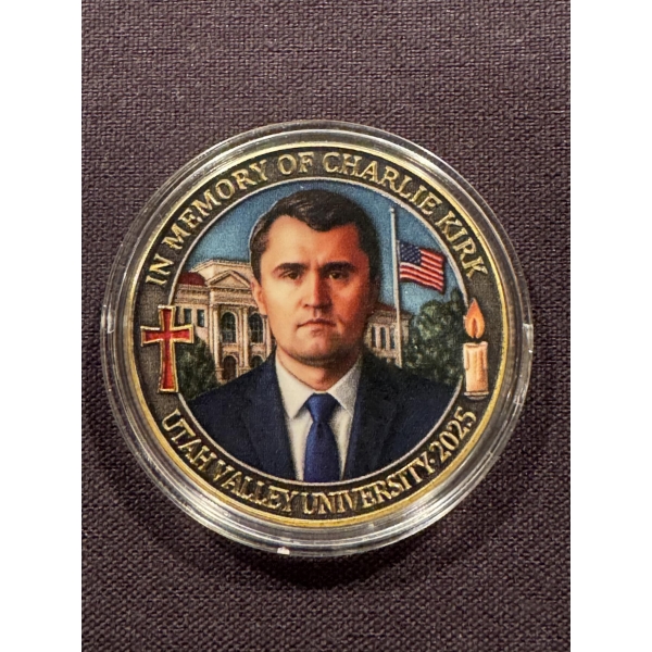 Limited Edition JUSTICE FOR CHARLIE KIRK Challenge Coin - Mint Condition In Capsule