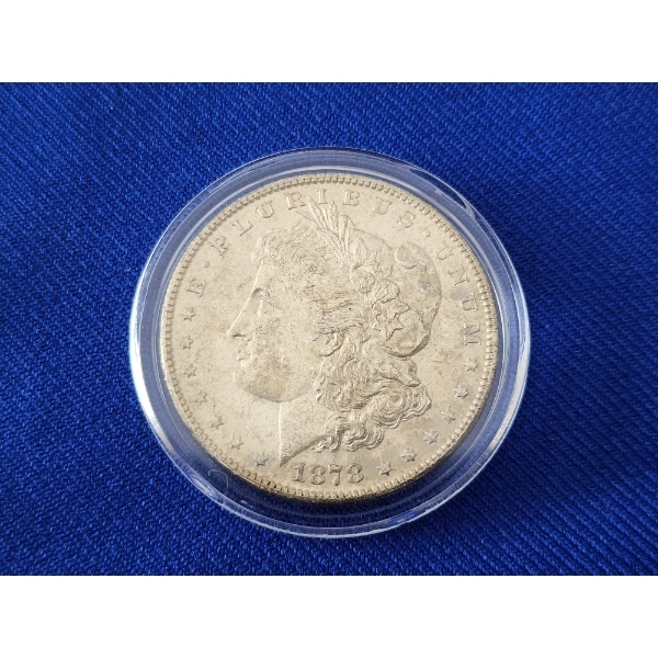 Brilliant Uncirculated 1878-S 90% Silver Morgan Dollar in Capsule