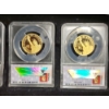 Image 4 : Nice Wooden Display Collection Box Ft. Four Anacs PR70 DCAM Presidential Dollar - First Day of Issue