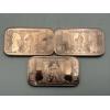Image 1 : Three $10 'Bison Bank Note' 1oz .999 Copper Bars