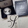 Image 1 : 2005 W (West Point Mint) United States 1 Ounce .999 Silver Eagle Proof In Box - COA