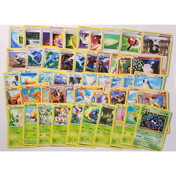 Large Assortment of 50 Vintage Pokemon Trading Cards 