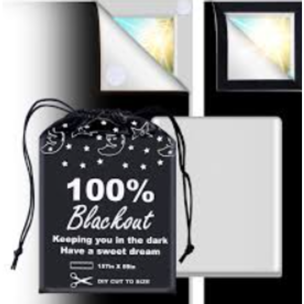 Two 157x59" 100% Blackout Blinds in Storage Bags
