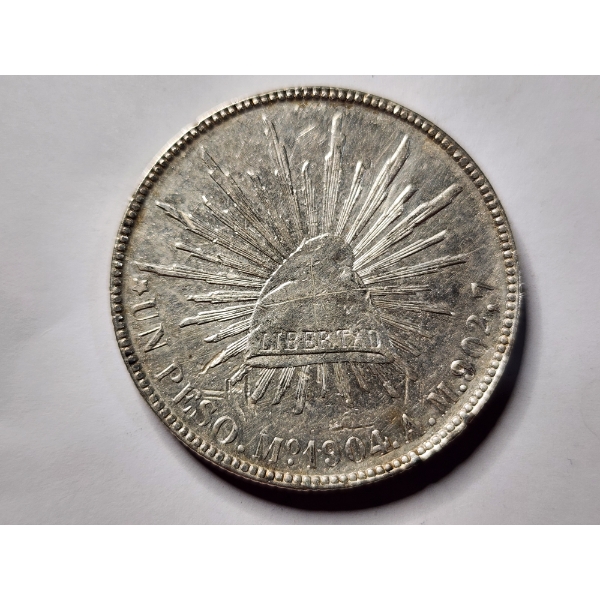 Mexico Second Republic Un Peso 90% Silver Coin ~ ASW: 0.7857 Oz ~ INCREDIBLE CONDITION!