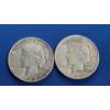 Image 1 : (2) 90% Silver Peace Dollars -1922-S & 1924 