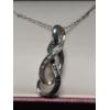 Image 2 : Stunning Sterling Silver Necklace & Diamond Pendant By Helzburg Diamonds - 3.5 Grams - About 20"