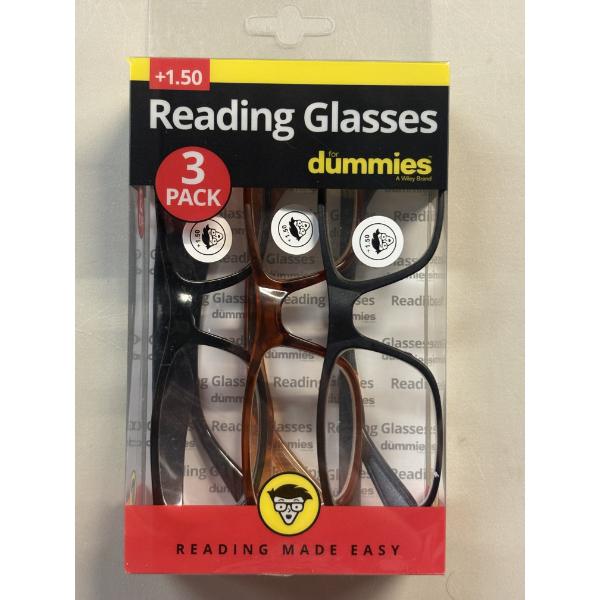 Brand New - Stylish 3 Pairs - Reading Glasses +1.50