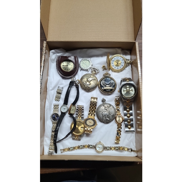 Lot Of Assorted Wrist Watches, Pocket Watches & Watch Pieces