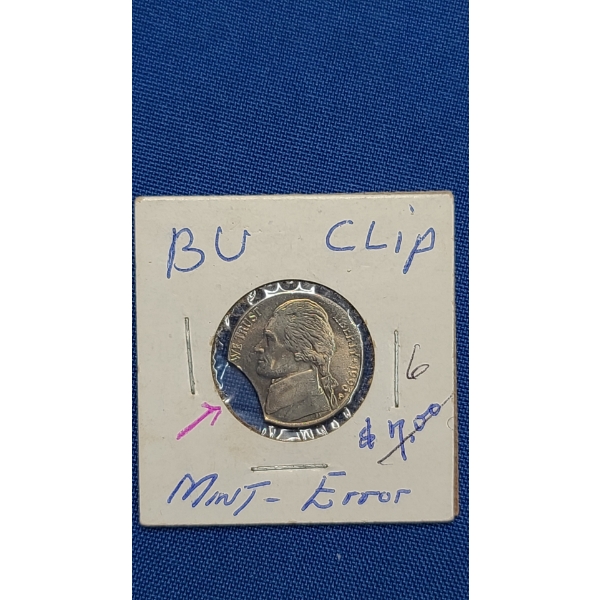 1996-P Jefferson Nickel With Chip & Mint Error