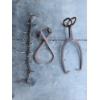 Image 1 : 2 Antique Ice Tongs and Antique Dog Collar
