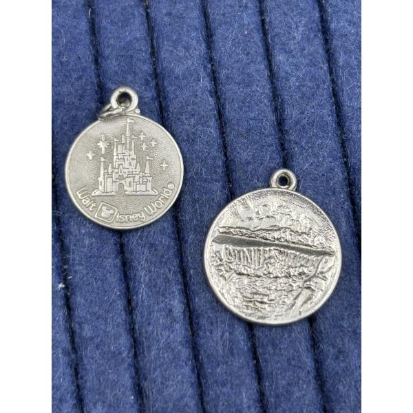 2 Sterling Pendants - Walt Disney World - Niagara Falls Canada - 0.5 inches (each) - TW: 4.3 Grams