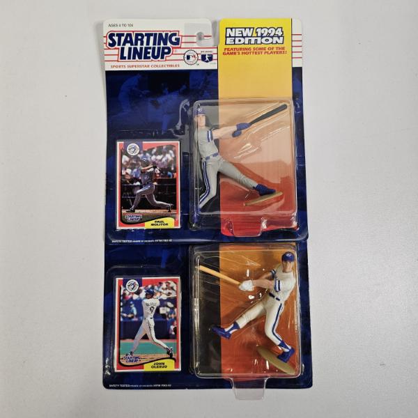 1994 Starting Lineup Figure Set featuring Paul Molitor and John Olerud from the Toronto Blue Jays