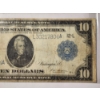 Image 3 : RARE 1914 United States $10 Federal Reserve Blue Seal Horse Blanket Large Note ~ COLLECTORS PIECE!