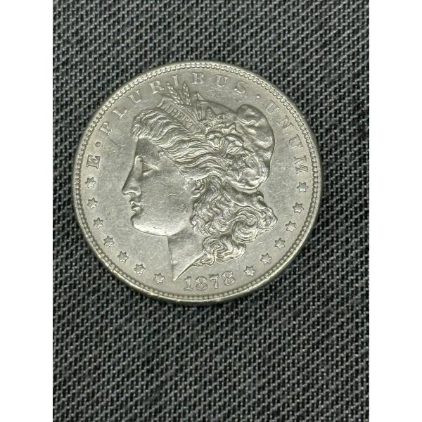 Rare, Key Date -1878 Morgan Silver Dollar - Eight Tail Feather on Reverse. Superb Coin